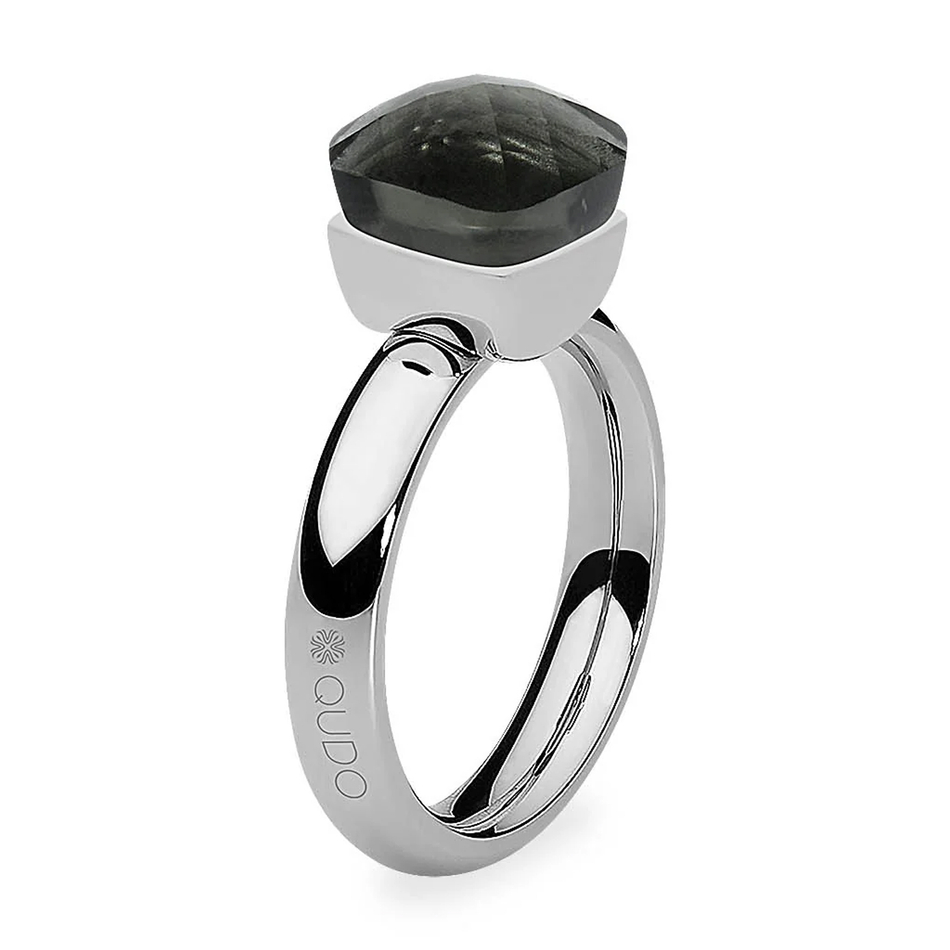 Кольцо Qudo Firenze smoky quartz 18.5 мм 610124 BW/S