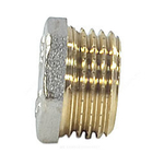 Заглушка латунь никель Ду 40 (1 1/2") НР 9017 ГОСТ 32585-2013 Aquasfera 9017-05