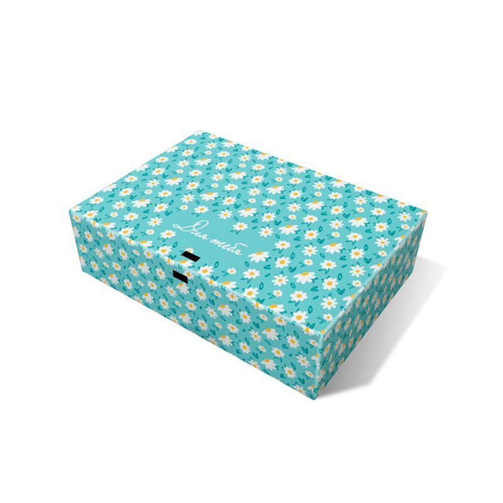 Коробка складная с лентой "Для тебя. Ромашки"  25*18*7 см