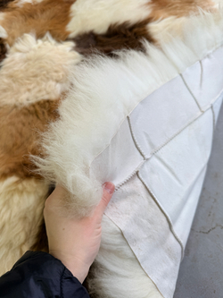 Ковер прямоугольный натуральный мех овчина