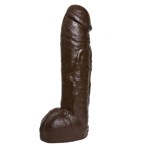 Коричневый фаллоимитатор-реалистик 31,8см с мошонкой на присоске Doc Johnson Bam Huge 13 Realistic Cock Dong 8170-01-BX