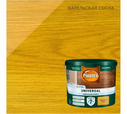 Пропитка защитная для дерева Pinotex Universal 2 в 1 карельская сосна 2,5 л