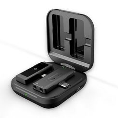 Беспроводной микрофон Powerology MFI Dual Connector Wireless Lavalier Microphone x1 Mic 1000mAh (PWMICBK) Black