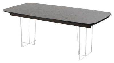 Стол LAURITS 200 GOLDEN, стекло BUBBLE  / Прозрачный каркас ®DISAUR