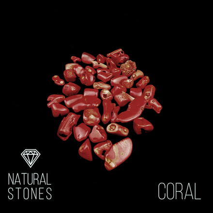 Камень натуральный, Coral, 100гр 10-30мм