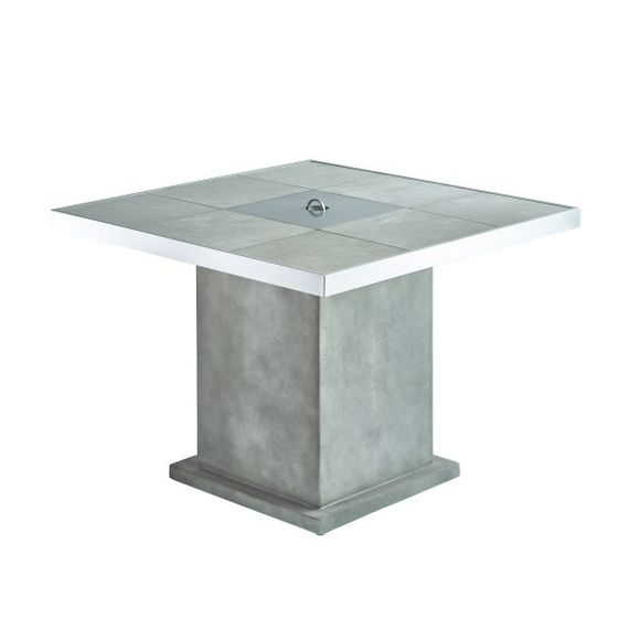 Уличный газовый стол-камин Clifton Dining Table Grey, без столешницы