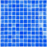 Мозаика стеклянная Atlantis Blue Art/Атлантика живописно-синий (24х24) 315х315х4 мм