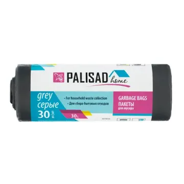 Пакеты для мусора 30 л x 30 шт. серые, Home// Palisad