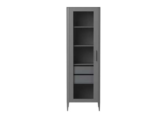 Витрина Type oak стеклянная высота 200 см L (серый)