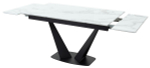 Стол М-City DISAUR Ниагара 160 Белый мрамор, стекло, Черный