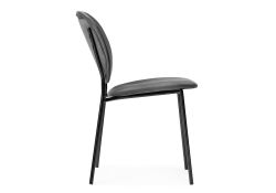 Стул на металлокаркасе Саранда графитовый / черный глянец