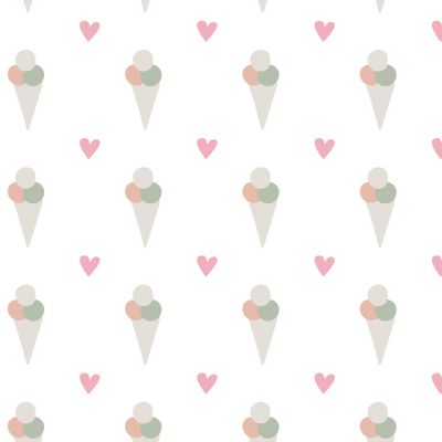 нежное мороженое с сердечками