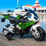 Детский электромотоцикл "BMW S1000RR", зеленый