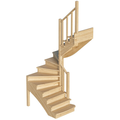 Лестница на второй этаж К-003м/2 Правая с подступенками