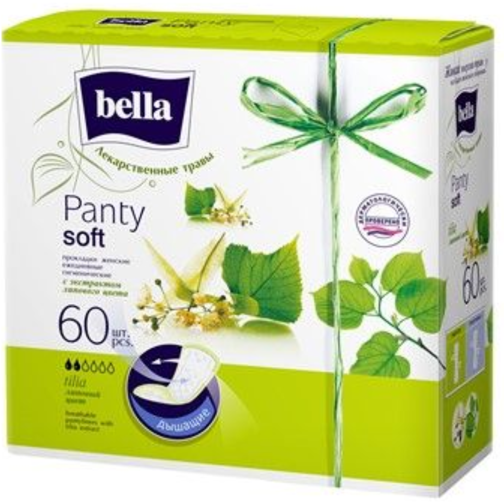 Прокладки ежедневные Bella Panty soft с экстрактом липового цвета 60 шт