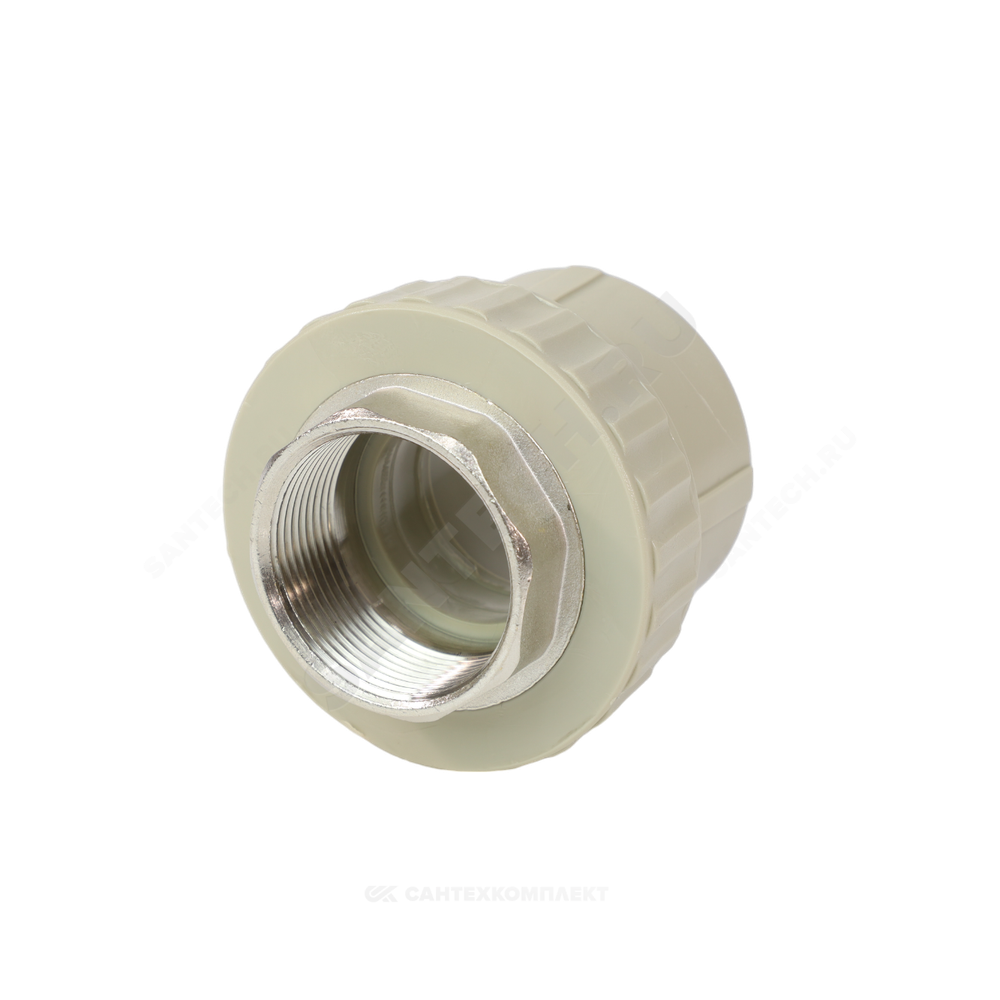 Муфта PP-R комбинированная серая Дн 63х2" ВР под ключ VALFEX 10134063Г