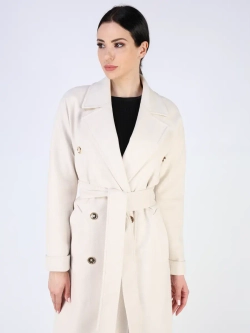 Пальто демисезонное длинное с поясом