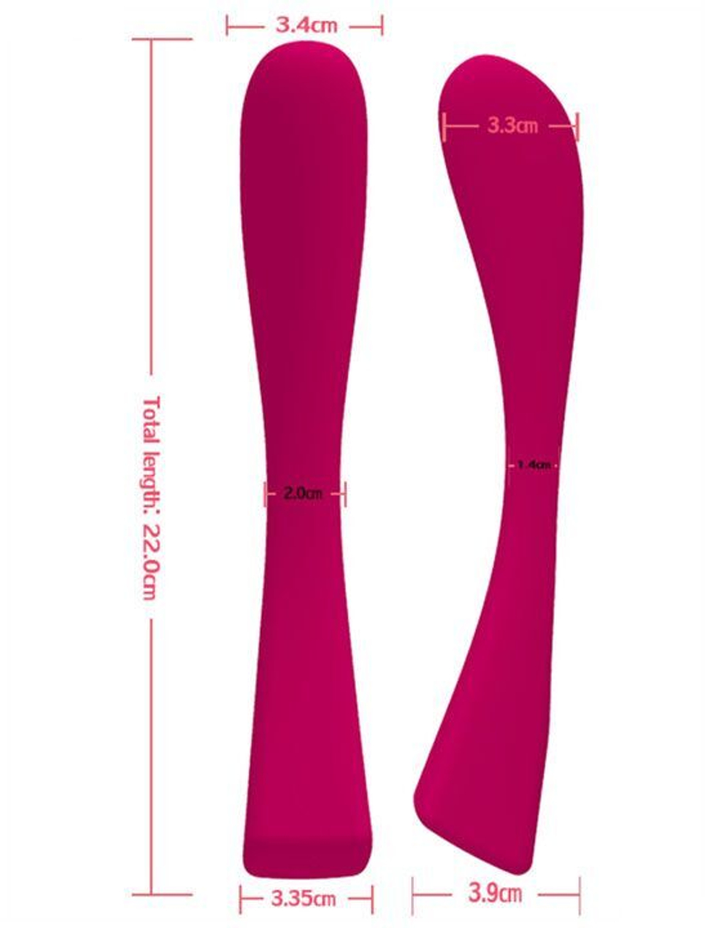 Малиновый вибратор Magic Wand - 22 см. (Цвет: малиновый)