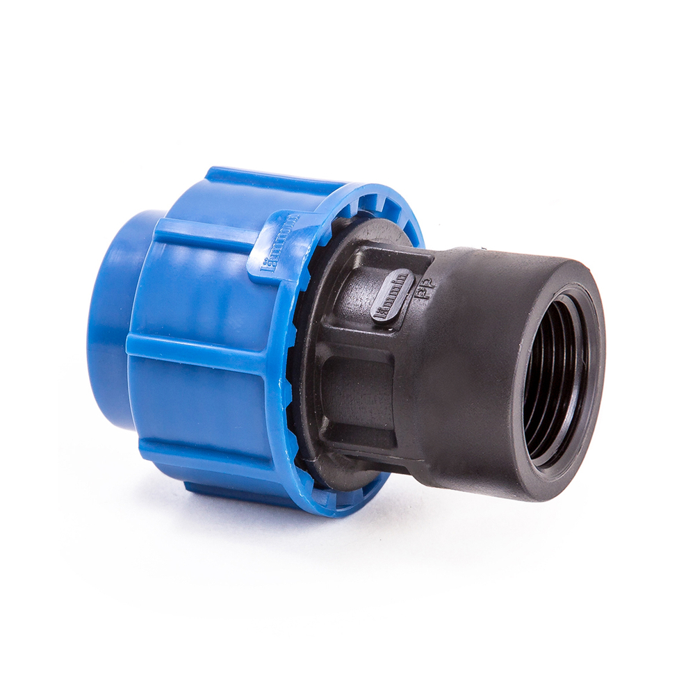 Муфта компрессионная для ПНД труб Lammin, внутренняя резьба, 20 x 1/2"