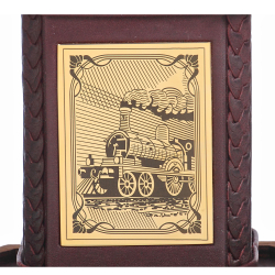 Графин «Железнодорожнику-3» с накладкой покрытой золотом 999 пробы