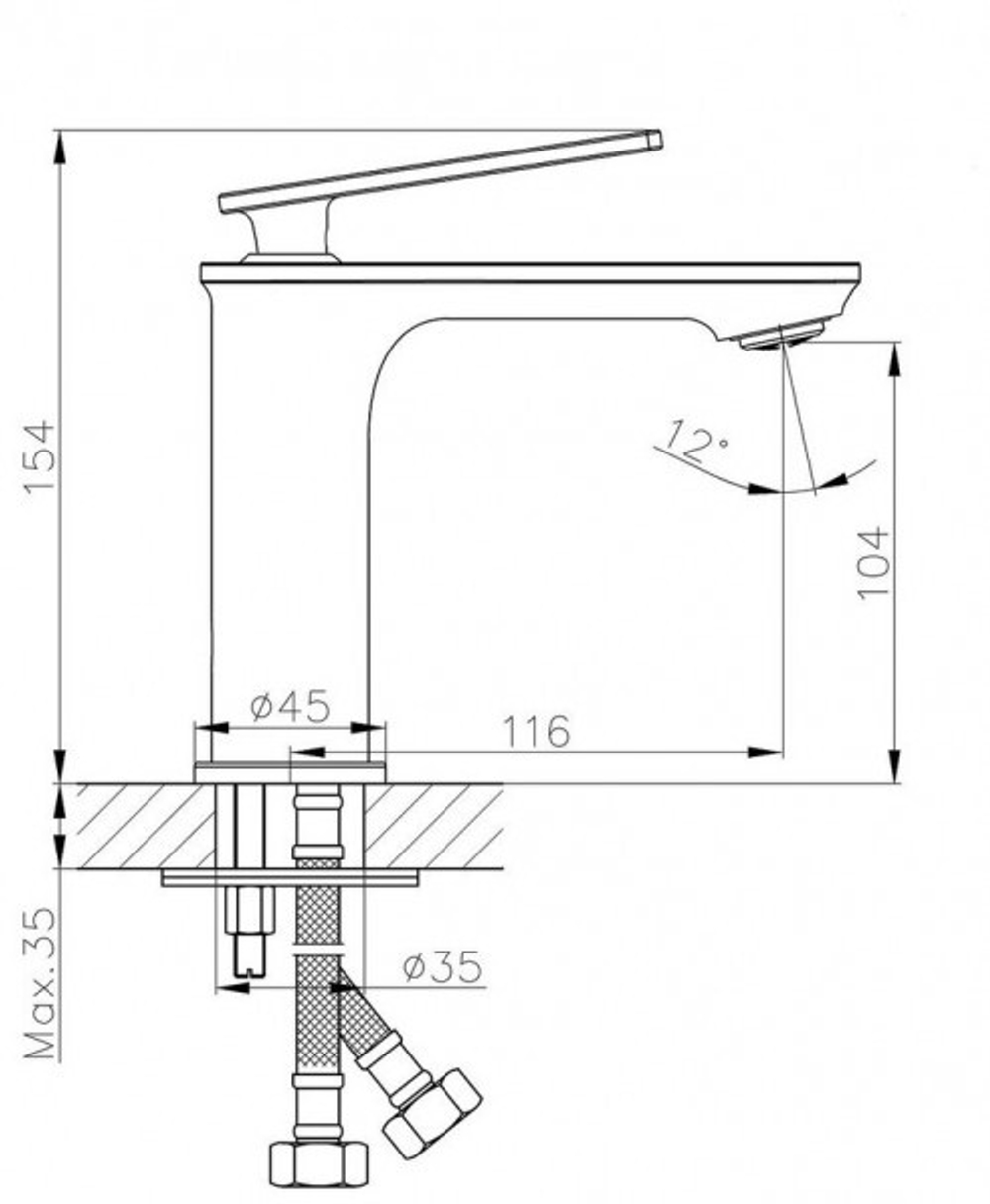 Смеситель для умывальника Haiba HB10589