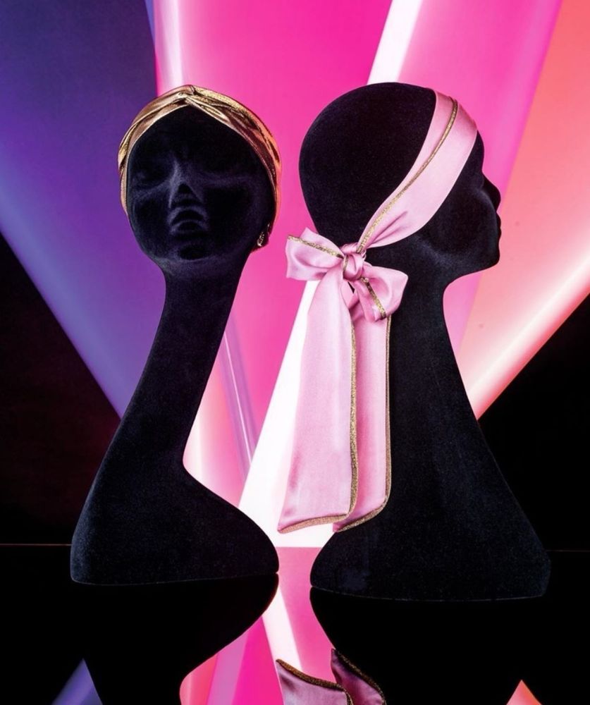Balmain Hair Couture Заколка-розовый шарф Лимитированная коллекция /Limited Edition Silk Pastel Pink Hair Scarf SS20