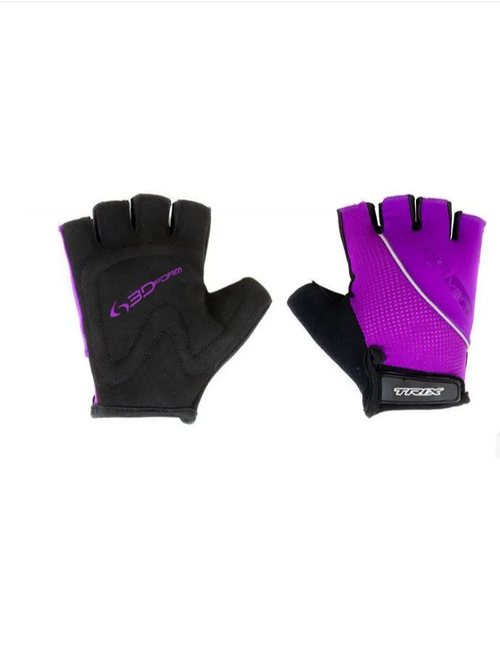 Перчатки TRIX nw  женские, S, коротк. пальцы, гелев. вставки, дышащая лайкра/искусств. замша, пурпурные