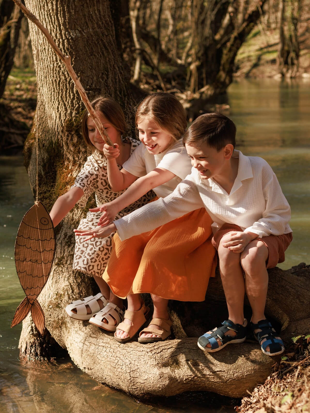 Юбка удлинённая Mjölk Mustard, из муслина