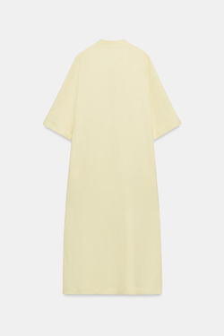 ZARA ПЛАТЬЕ МИДИ — ZW COLLECTION, ЖЕЛТЫЙ