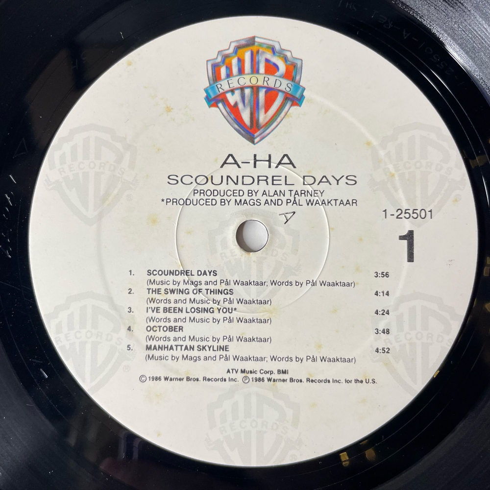 Винтажная виниловая пластинка LP A Ha Scoundrel Days (США 1986)