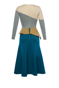 Платье с ассиметричной баской 11-18FW