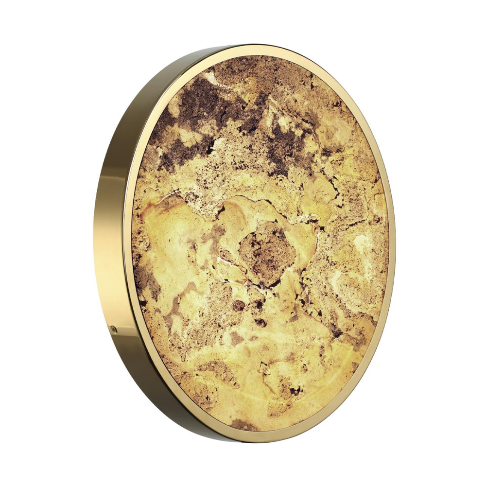 5079/40L L-VISION ODL24 209 зол/серо-бежевый/металл/натур.камень/акрил Настенный светильник с переключ.цветов.темпер. LED 40W 3000К/4000K/6000K BERGI