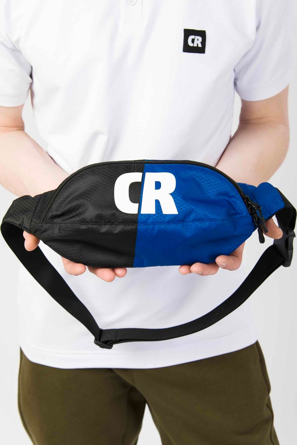 Сумка поясная Codered Hip Bag Large Черный / Василек Соты Оксфорд
