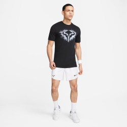 Мужское теннисное поло Nike Dri-Fit Rafa Nadal Court SU23 T-Shirt Men - Black, Multicoloured