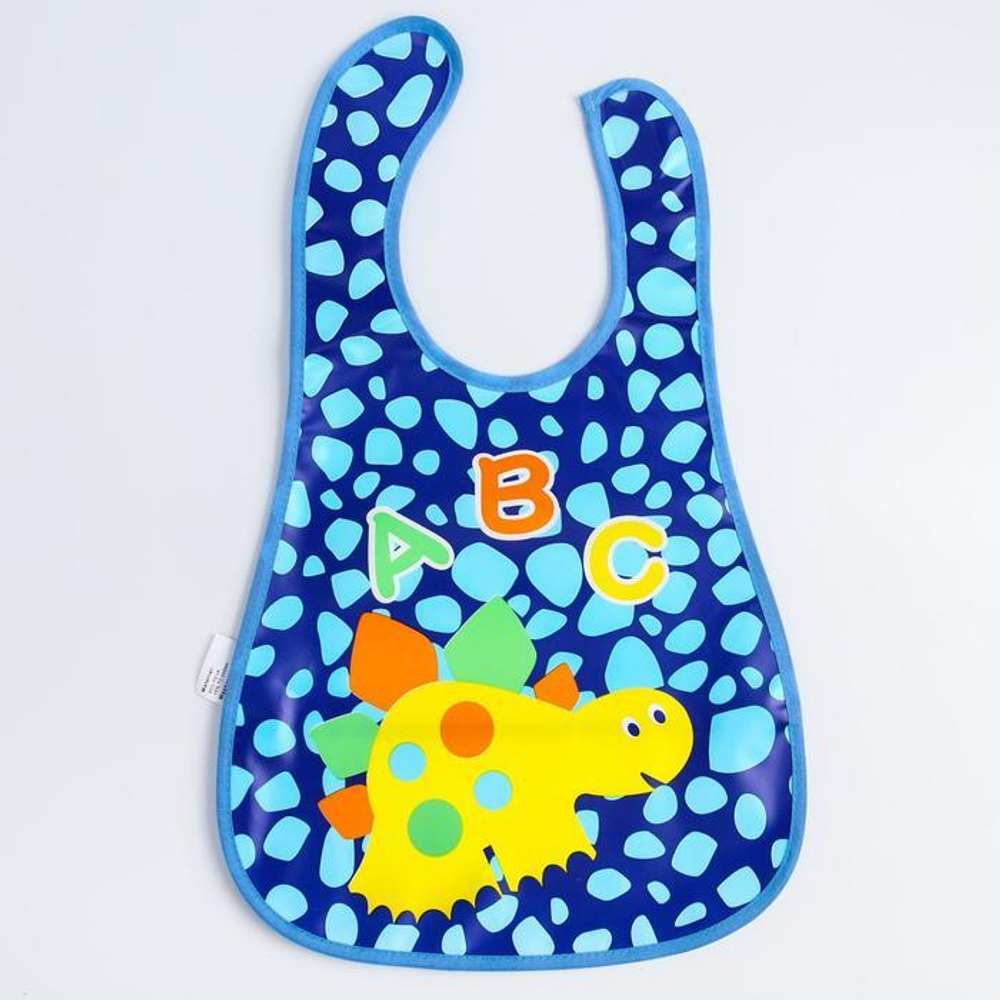 1890561 Нагрудник с карманом для мальчика, непромокаемый, на липучке, цвета МИКС