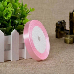 Лента атласная 12 мм (23 метра, цвет №4 нежно-розовый)