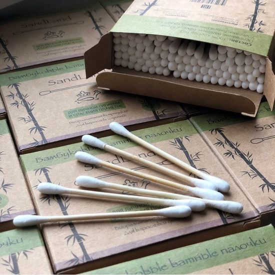 Бамбуковые ватные палочки (100 шт.)