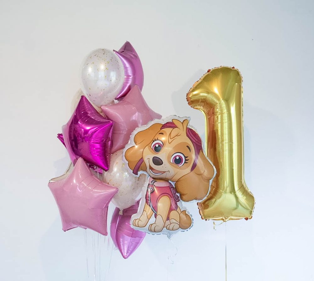 Композиция из гелиевых шаров Скай годик