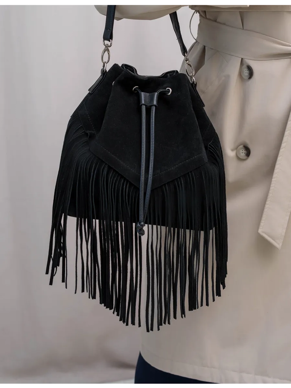 сумка через плечо тоут средняя натуральная замша