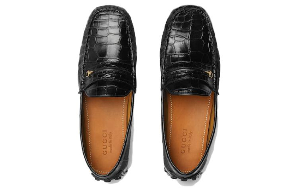 GUCCI Gommino Loafers Men"s Black