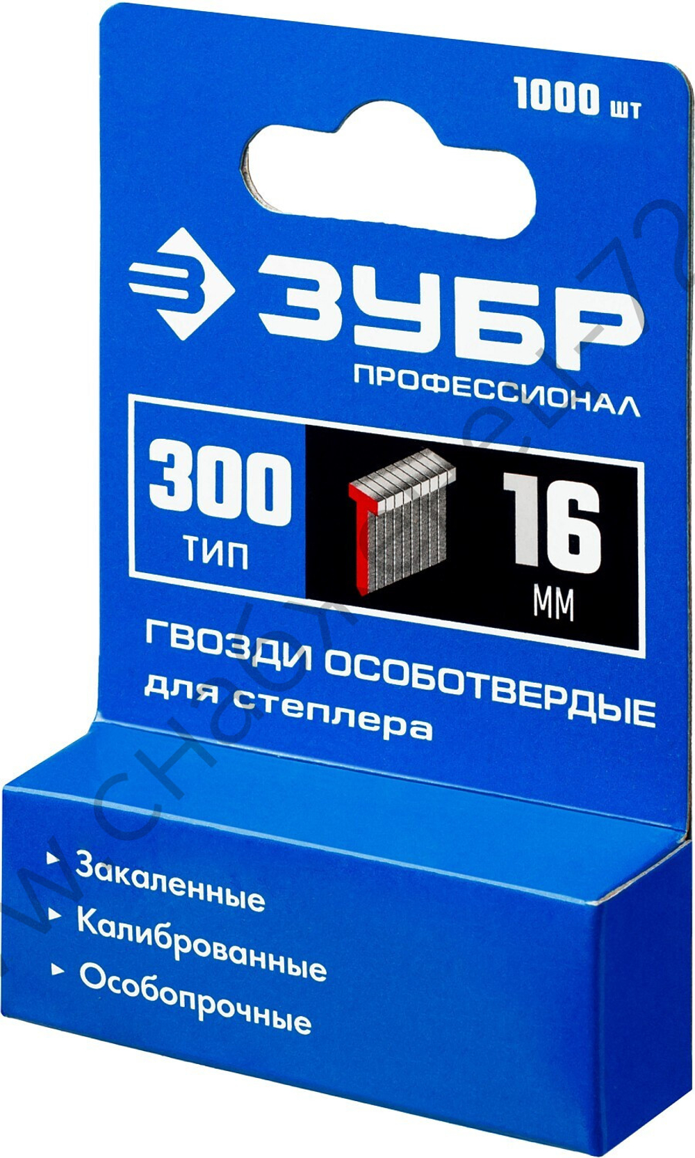 ЗУБР тип 18GA (47 / 300 / F) 16 мм, 1000 шт, гвозди для нейлера (31643-16)