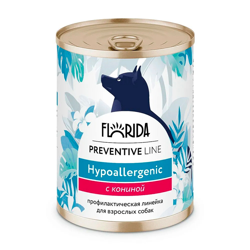Влажный корм Florida Preventive Line Hypoallergenic для собак с пищевой аллергией, с индейкой, 340 г