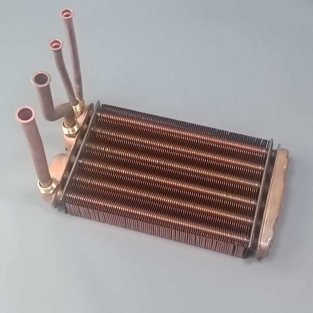 Теплообменник битермический для котлов BOSCH 4000, 5000, BUDERUS 22, 24, 42, 44, 52, 54 арт. 87154065460