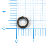 Кольцо заводное Vido Craft Flat Double Ring, Черный никель (10шт/уп)