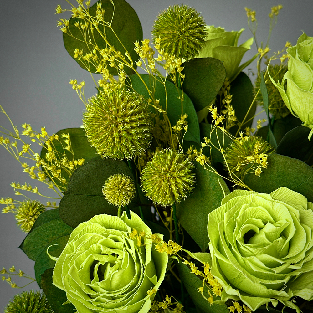 «Лайм» - композиция из стабилизированных цветов