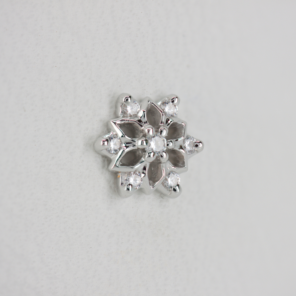 Snowflake tops with Genuine diamonds