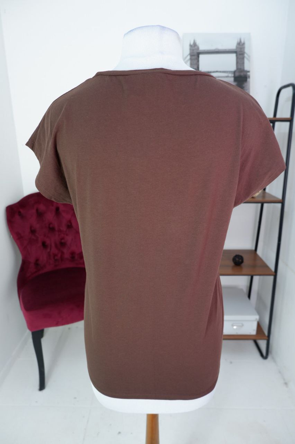 Блузка Woolstreet цвета молочного шоколада 46 размер