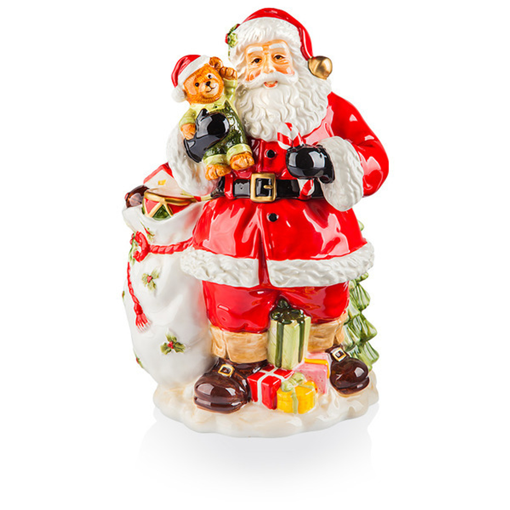 Фигурка 29см Дед Мороз с мишкой Lamart