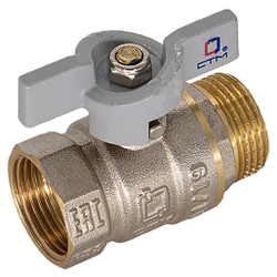 Кран CTM шар. для воды 1" г/ш бабочка СТАНДАРТ CWFMB001