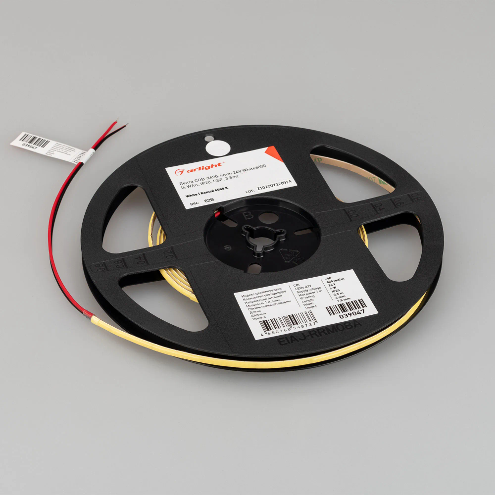 Светодиодная лента COB-X480-4mm 24V White6000 (4 W/m, IP20, CSP, 5m) (Arlight, -) 042030